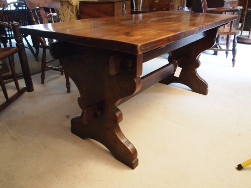 fig 3. Table Oak refectory table Victorian c1890