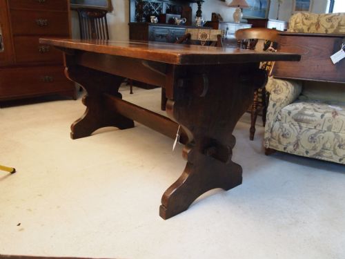 fig 4. Table Oak refectory table Victorian c1890