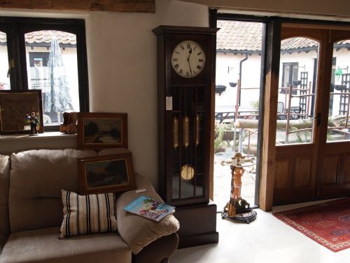 fig 4. Clock Longcase grandfather clock Westminster chime Oak c1920