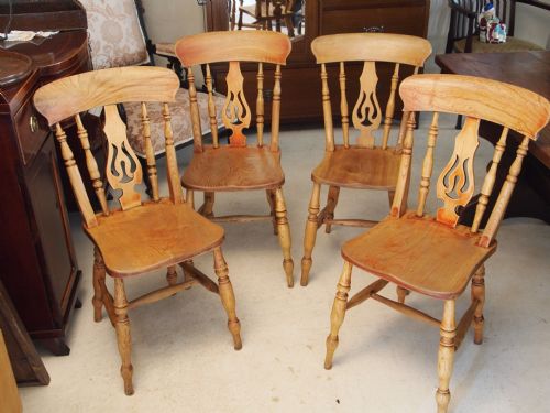 Chairs Victorian Elm Windsor Kitchen Chairs C1870