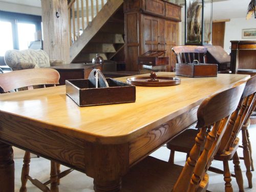 fig 2. Table Victorian Ash kitchen or dinning table c1880