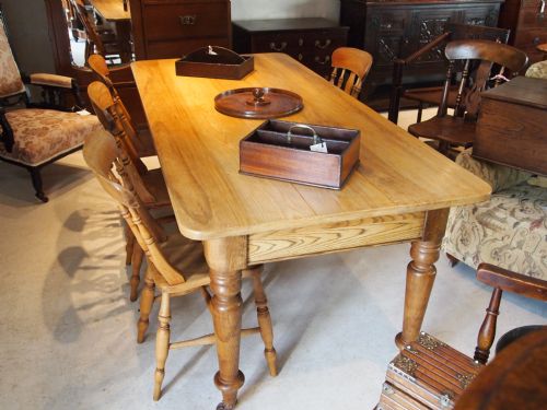 fig 3. Table Victorian Ash kitchen or dinning table c1880