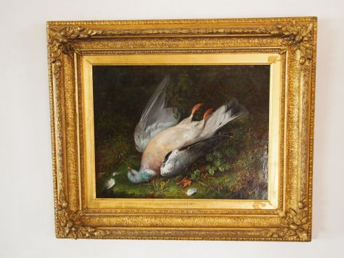 Painting Oil on Canvas Robert Hudson Snr 1826-1888 'Dead Pigeon'