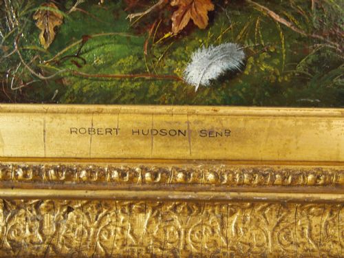 fig 1. Painting Oil on canvas Robert Hudson Snr 1826-1888 'Dead Pigeon'