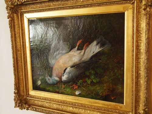 fig 3. Painting Oil on canvas Robert Hudson Snr 1826-1888 'Dead Pigeon'