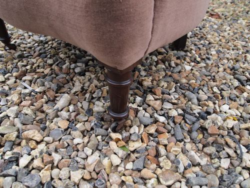fig 3. Chair Victorian deep button back armchair for re-covering c1880