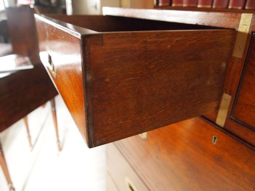 fig 3. Chest of drawers fine quality Military campaign Teak c1850