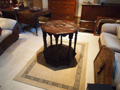 Table Victorian Carved Oak Lamp/centre Table C1890 from Hinton Hall Shropshire