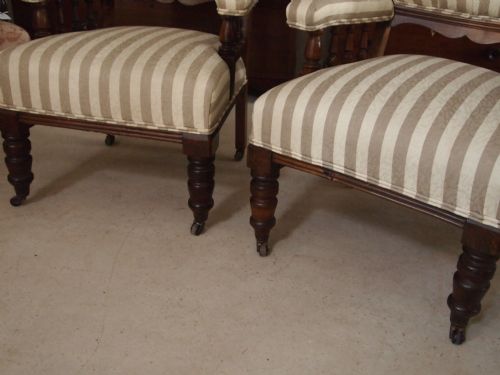 fig 2. Chairs Victorian Walnut armchairs beautifully upholstered c1880