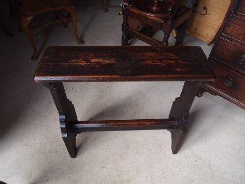 fig 1. Stool chair Victorian pine organ stool c1880