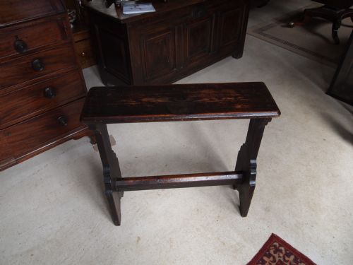 fig 2. Stool chair Victorian pine organ stool c1880