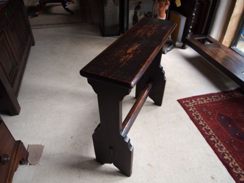 fig 3. Stool chair Victorian pine organ stool c1880