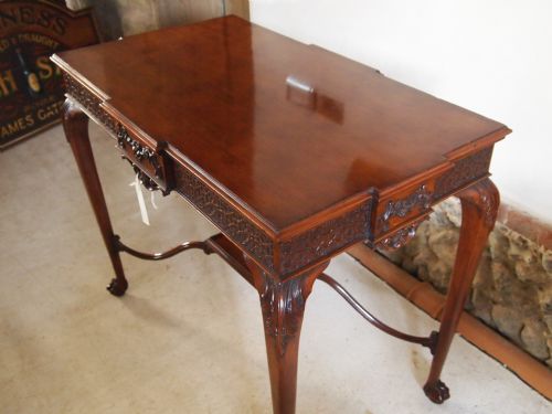 Table Victorian Walnut Chippendale Revival Centre or Silver Table C1880