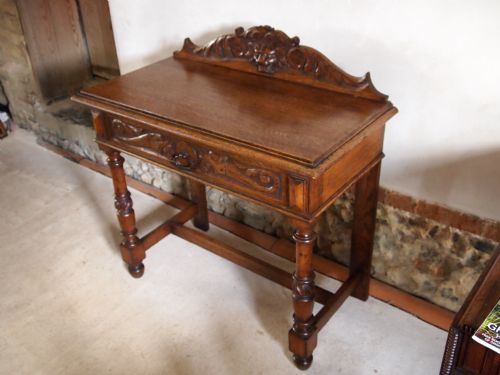 fig 1. Table Victorian carved Oak low boy c1890