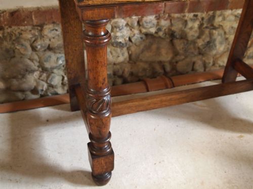 fig 3. Table Victorian carved Oak low boy c1890