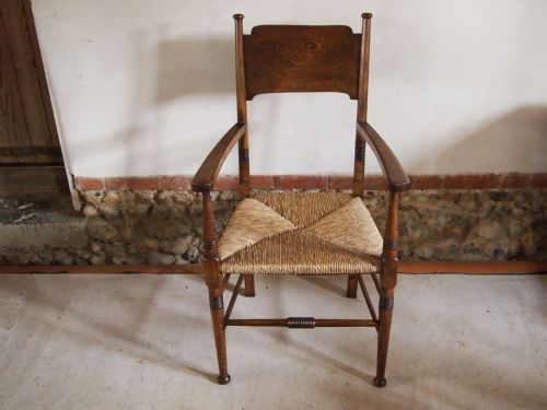 Chair William Birch Oak Armchair High Wycombe C1900
