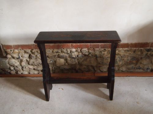 fig 1. Stool or lamp table organ Victorian Pine c1880