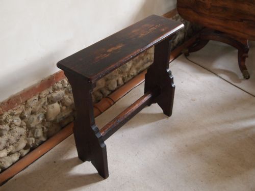 fig 3. Stool or lamp table organ Victorian Pine c1880
