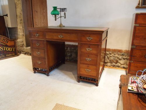Desk Victorian Arts and Crafts Solid Walnut C1880 Pugin Influence