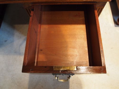 fig 4. Desk Victorian Arts and Crafts solid Walnut c1880 Pugin Influence