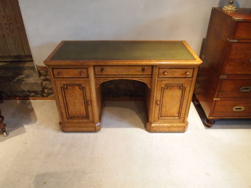 Desk George IV Regency Figured Maple and Burr Yew C1820