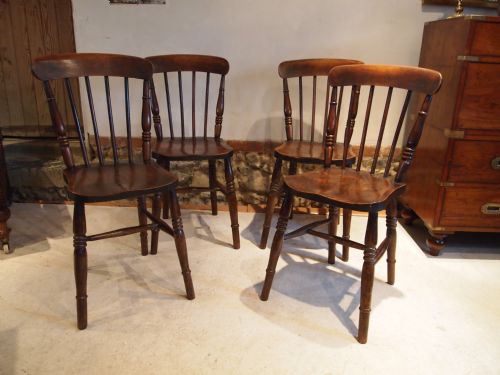 fig 2. Chairs Victorian Windsor kitchen chairs Beech and Elm c1880
