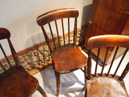 fig 3. Chairs Victorian Windsor kitchen chairs Beech and Elm c1880