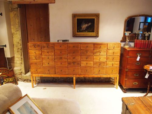 Chest of Drawers Victorian Apothecary Haberdashers Chest Figured Elm C1870