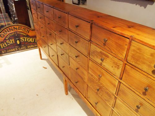 fig 3. Chest of drawers Victorian apothecary haberdashers chest figured Elm c1870