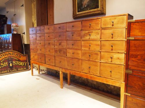 fig 4. Chest of drawers Victorian apothecary haberdashers chest figured Elm c1870