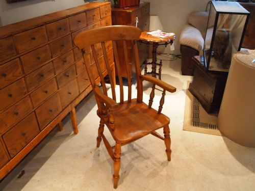 fig 4. Chair Victorian Windsor Lathe back armchair Beech and Elm c1880