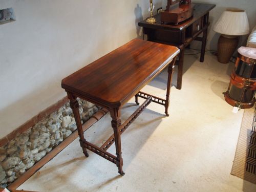 fig 1. Table card table Victorian Walnut c1890 aesthetic movement