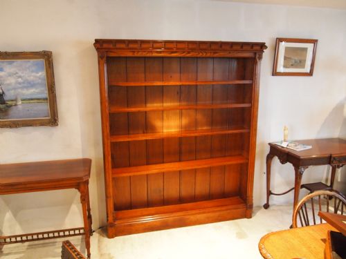 Bookcase Arts and Crafts Pugin Influence Victorian Pitch Pine C1870