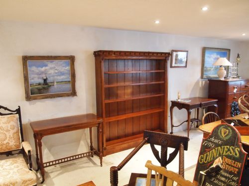 fig 4. Bookcase Arts and crafts Pugin influence Victorian pitch Pine c1870