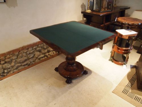 fig 3. Table William IV Rosewood Games or card Table c1830
