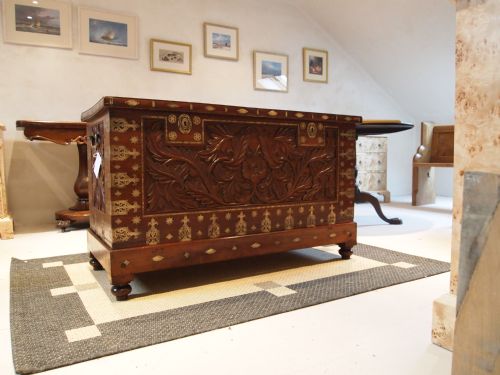 Chest Coffer Blanket Box Coffee Table Rosewood C1820
