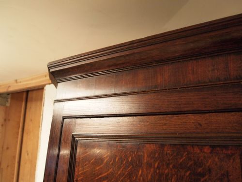 fig 1. Cupboard corner cabinet George III Oak c1790