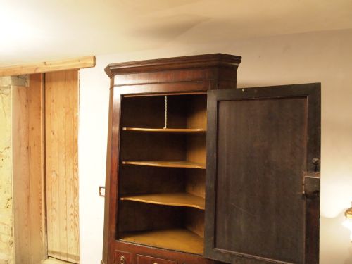 fig 4. Cupboard corner cabinet George III Oak c1790