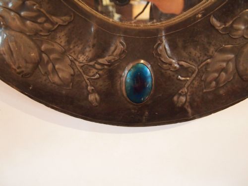 Mirror Arts and Crafts Pewter Mirror Liberty Style C1900