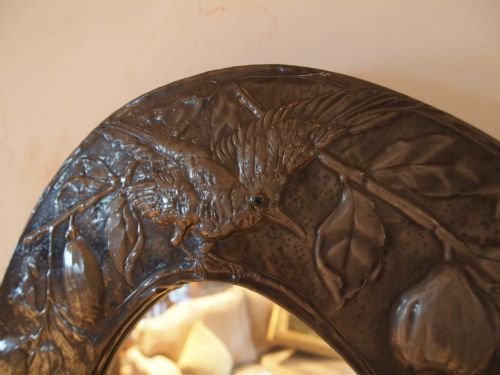 fig 2. Mirror Arts and Crafts Pewter mirror Liberty style c1900