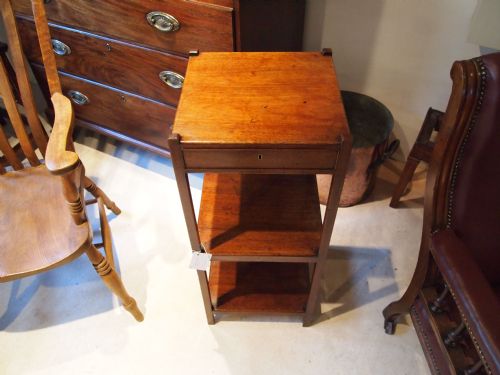 fig 1. Table bedside night or lamp table George III Mahogany c1790