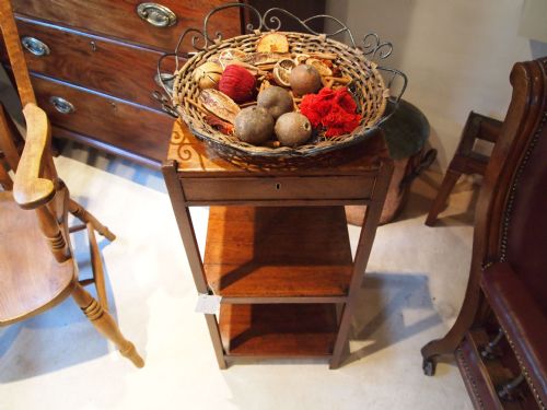fig 4. Table bedside night or lamp table George III Mahogany c1790