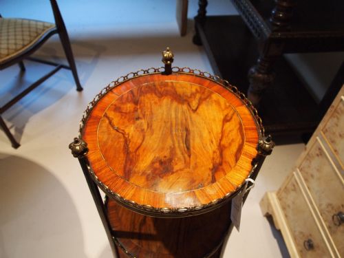 fig 1. Table Victorian three tier Etagere figured Walnut and ormolu c1870