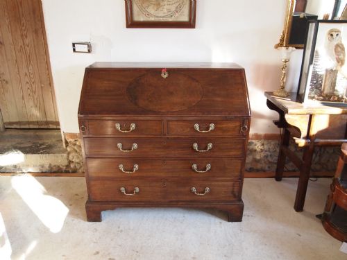 Bureau Desk George III Solid Mahogany C1790