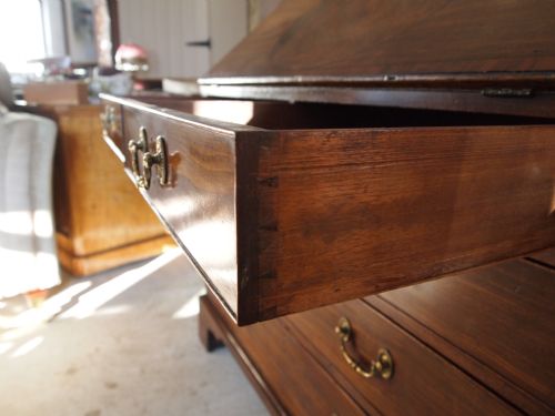 fig 4. Bureau desk George III solid Mahogany c1790
