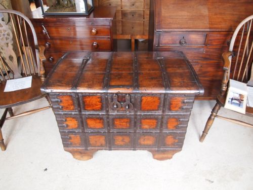 Marriage Dowry Chest Blanket Box Teak Victorian Period C1850