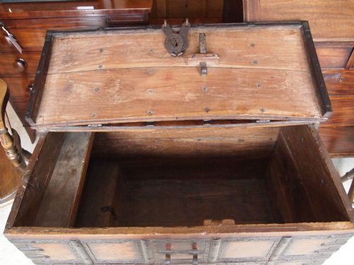 fig 3. Marriage Dowry chest blanket box Teak Victorian period c1850