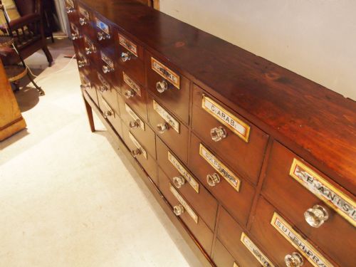fig 2. Chest of drawers Victorian Apothecary chemist Mahogany chest cabinet c1850