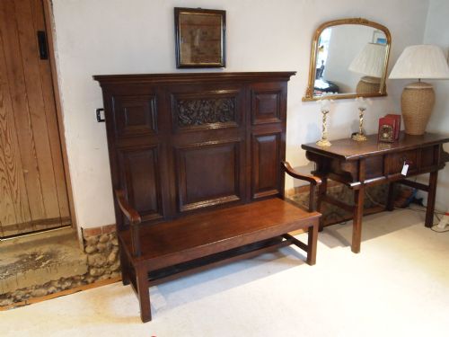 Settle Bench Hall Seat George III Oak C1790