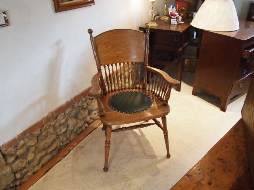 Chair Arts and Crafts Oak Desk Chair C1900 William Birch
